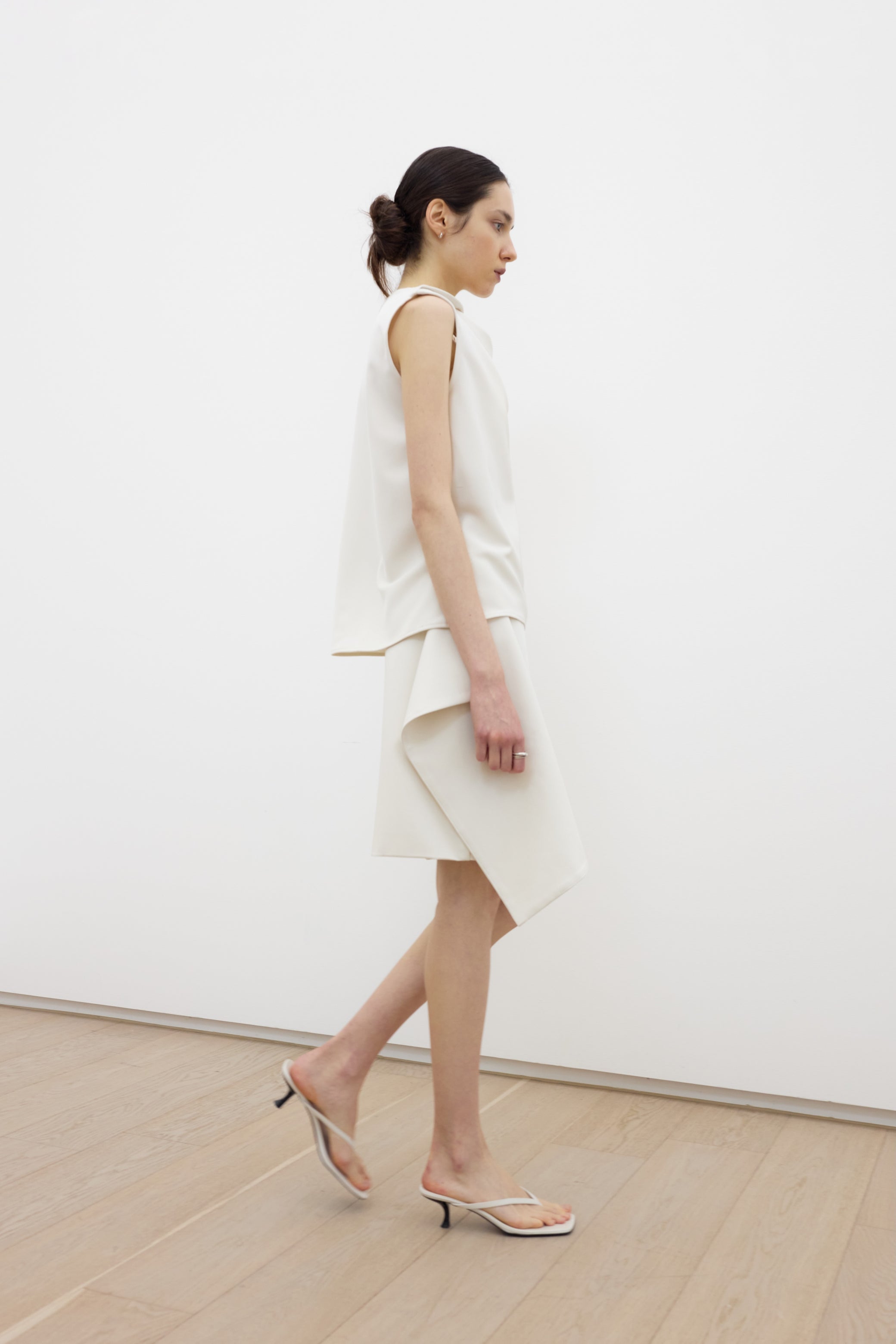 Ofran layered midi skirt