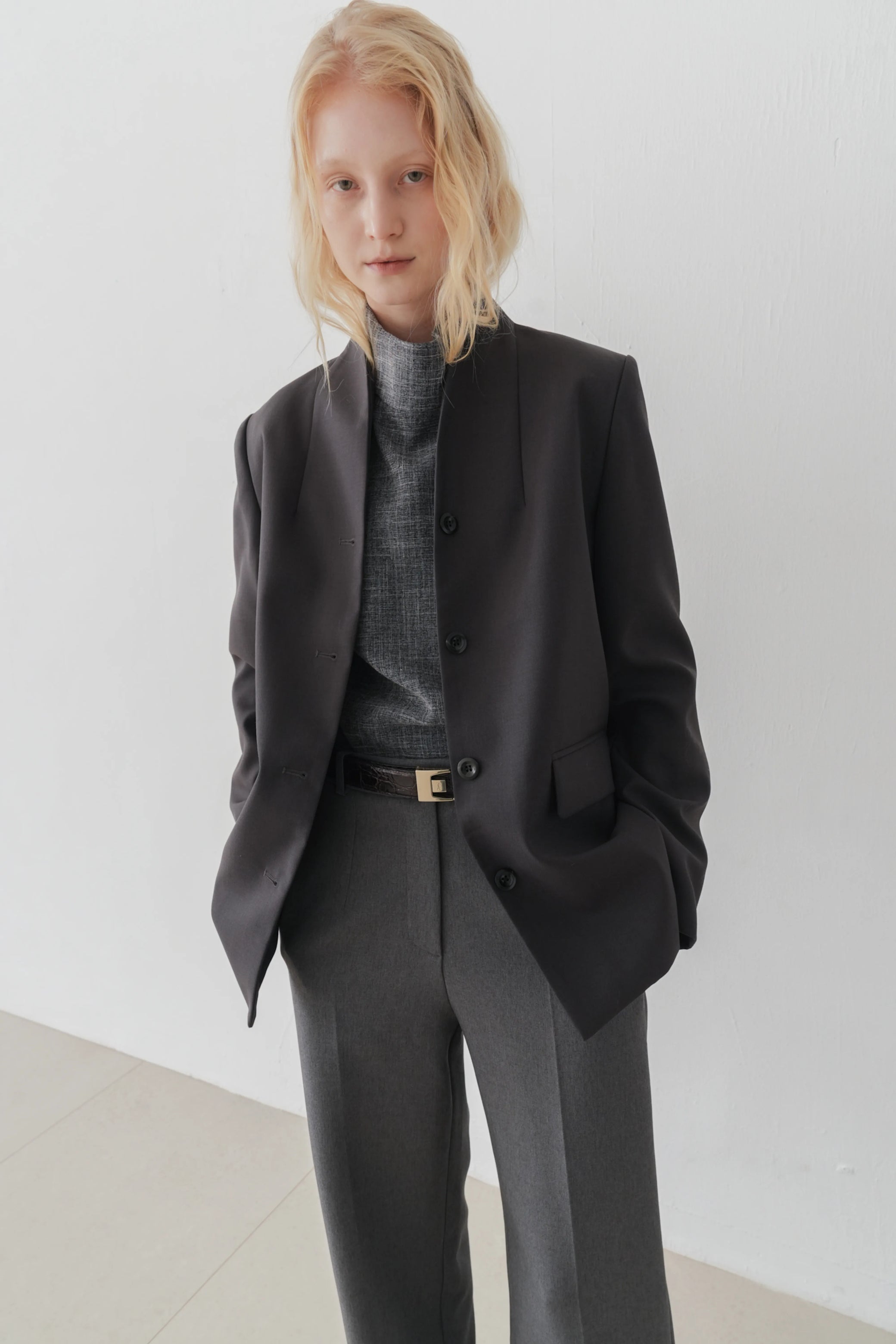 Namos High neck top charcoal