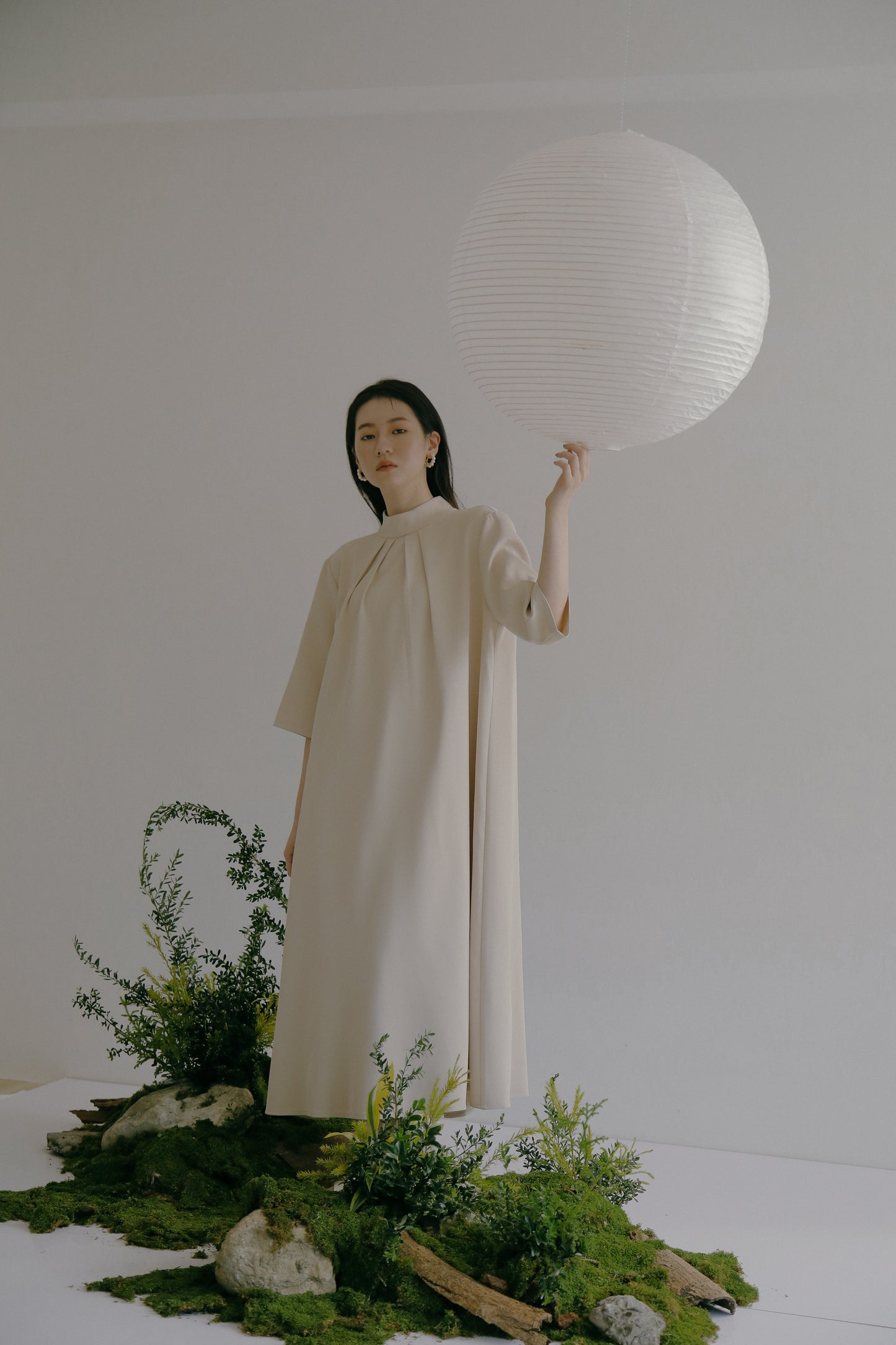 Goddard 褶皺領連身裙