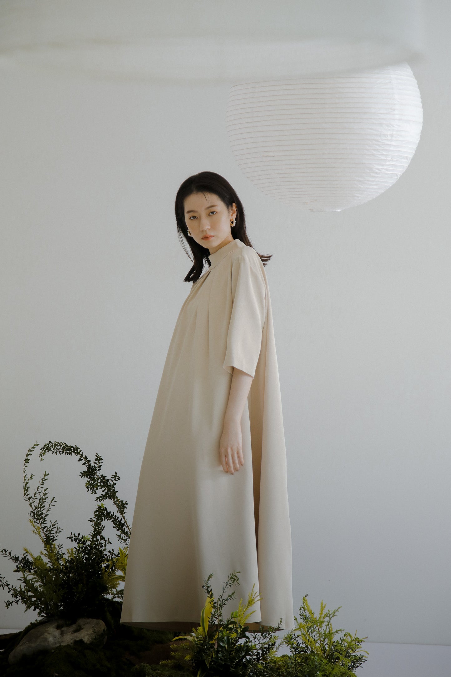Goddard 褶皺領連身裙
