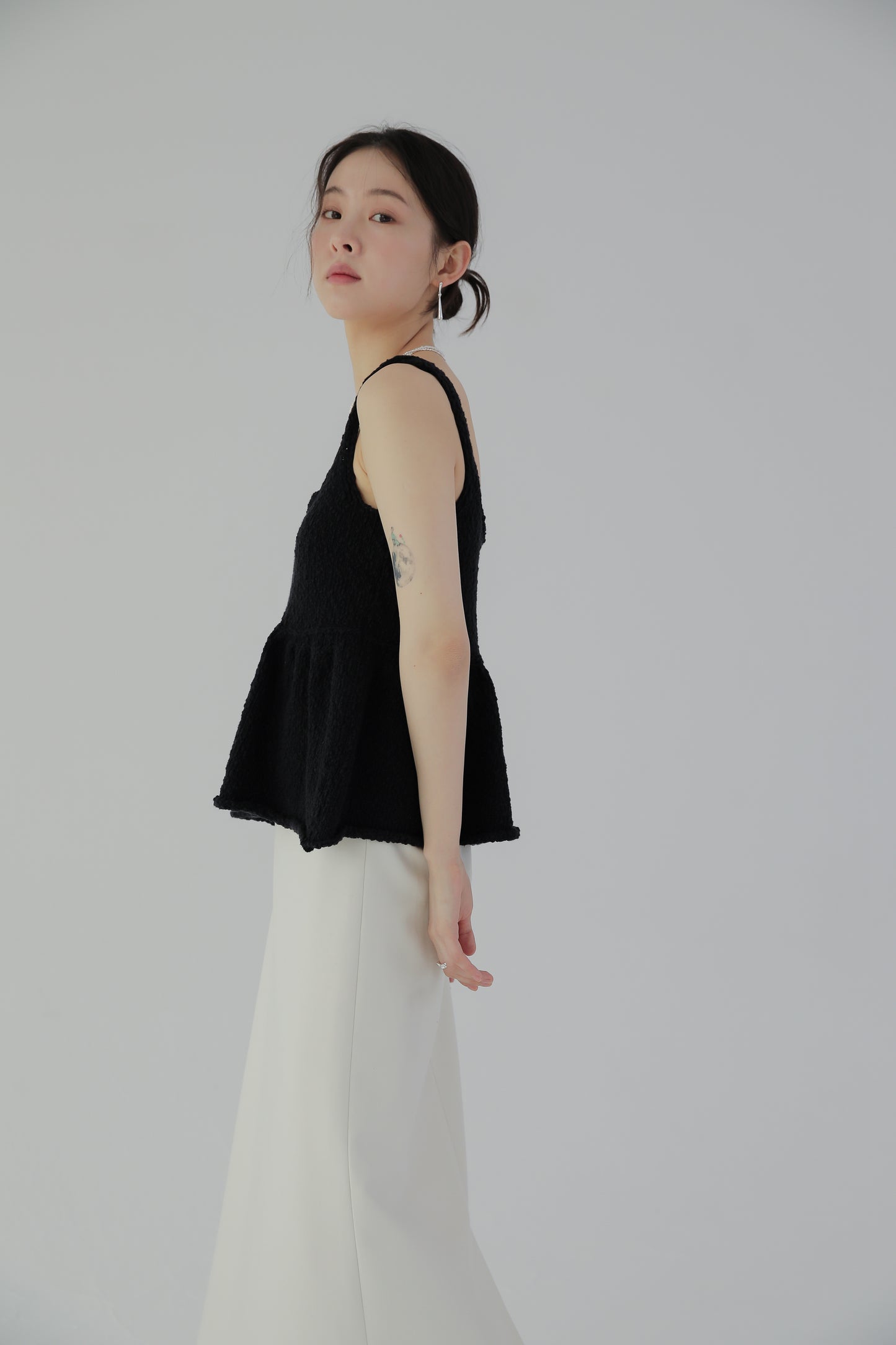 Zurri 象牙色羊毛半身裙