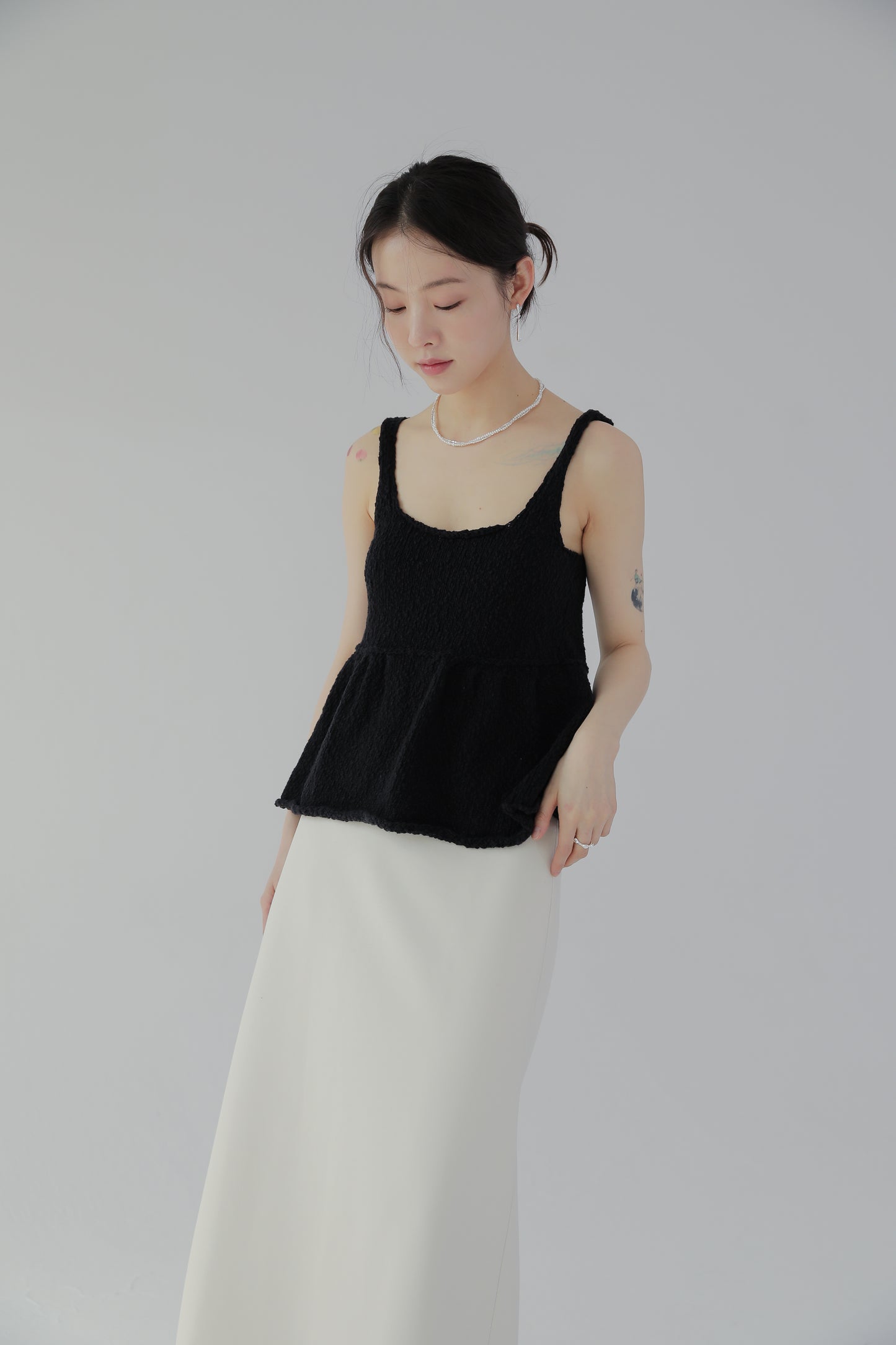 Zurri 象牙色羊毛半身裙