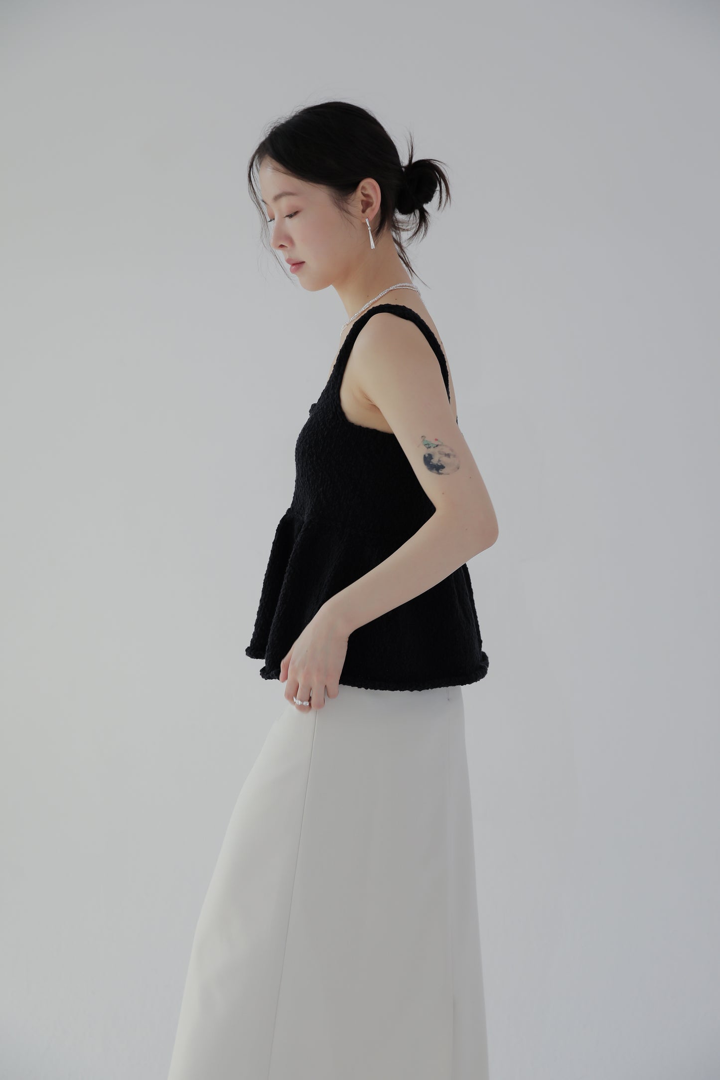 Zurri 象牙色羊毛半身裙