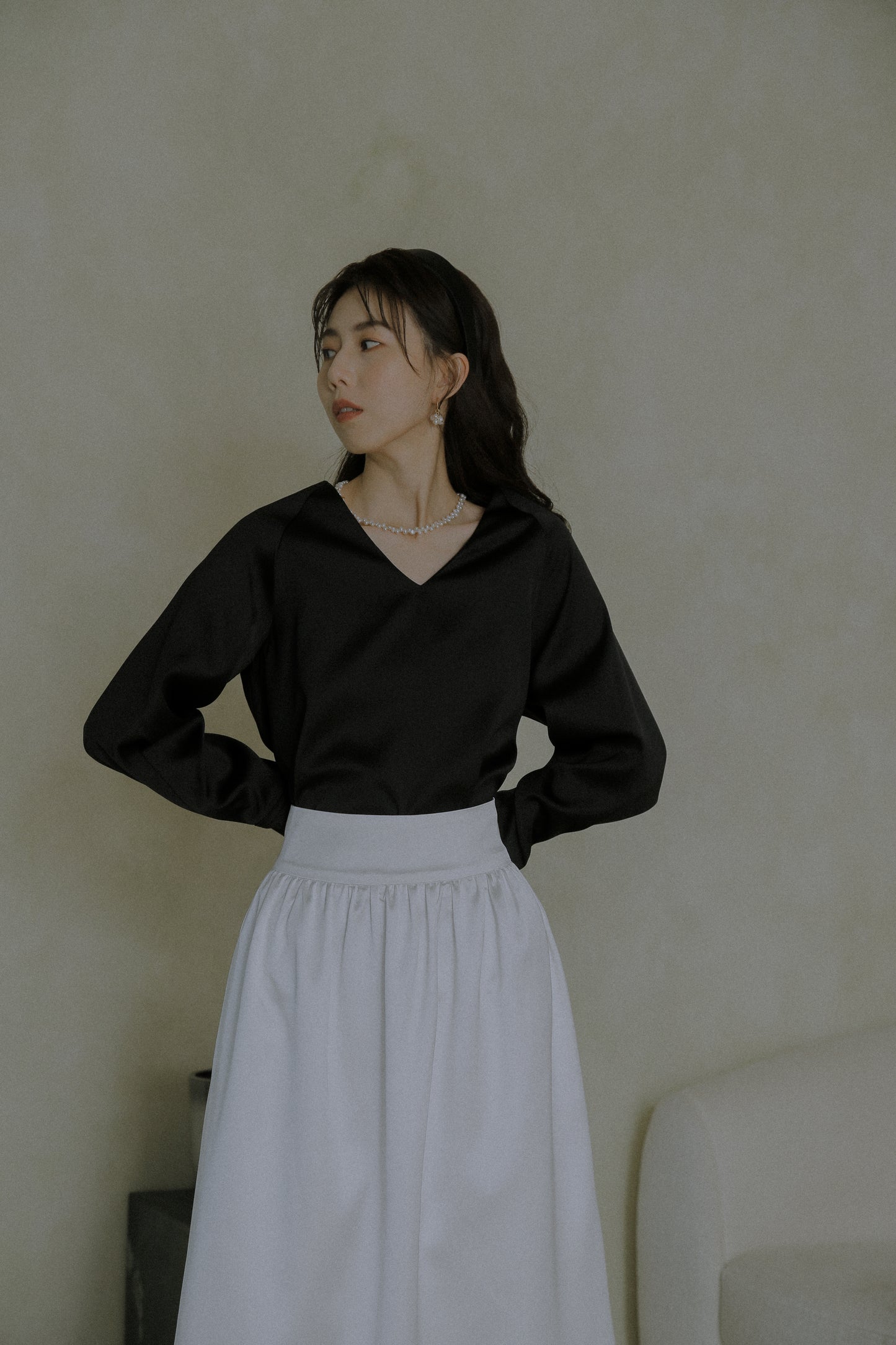 Molloy 緞面半身裙