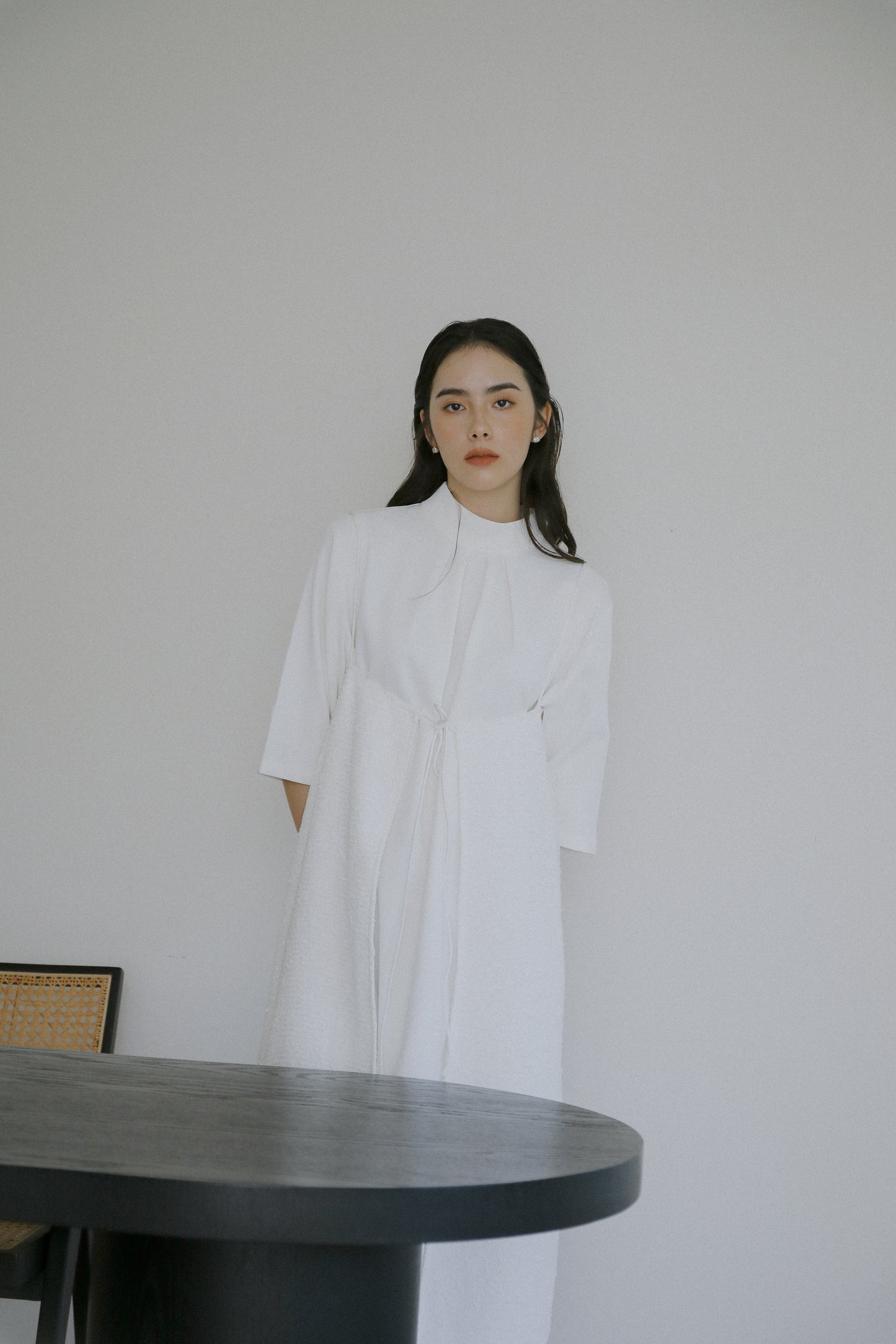 Dawson 粗花呢結飾連身裙