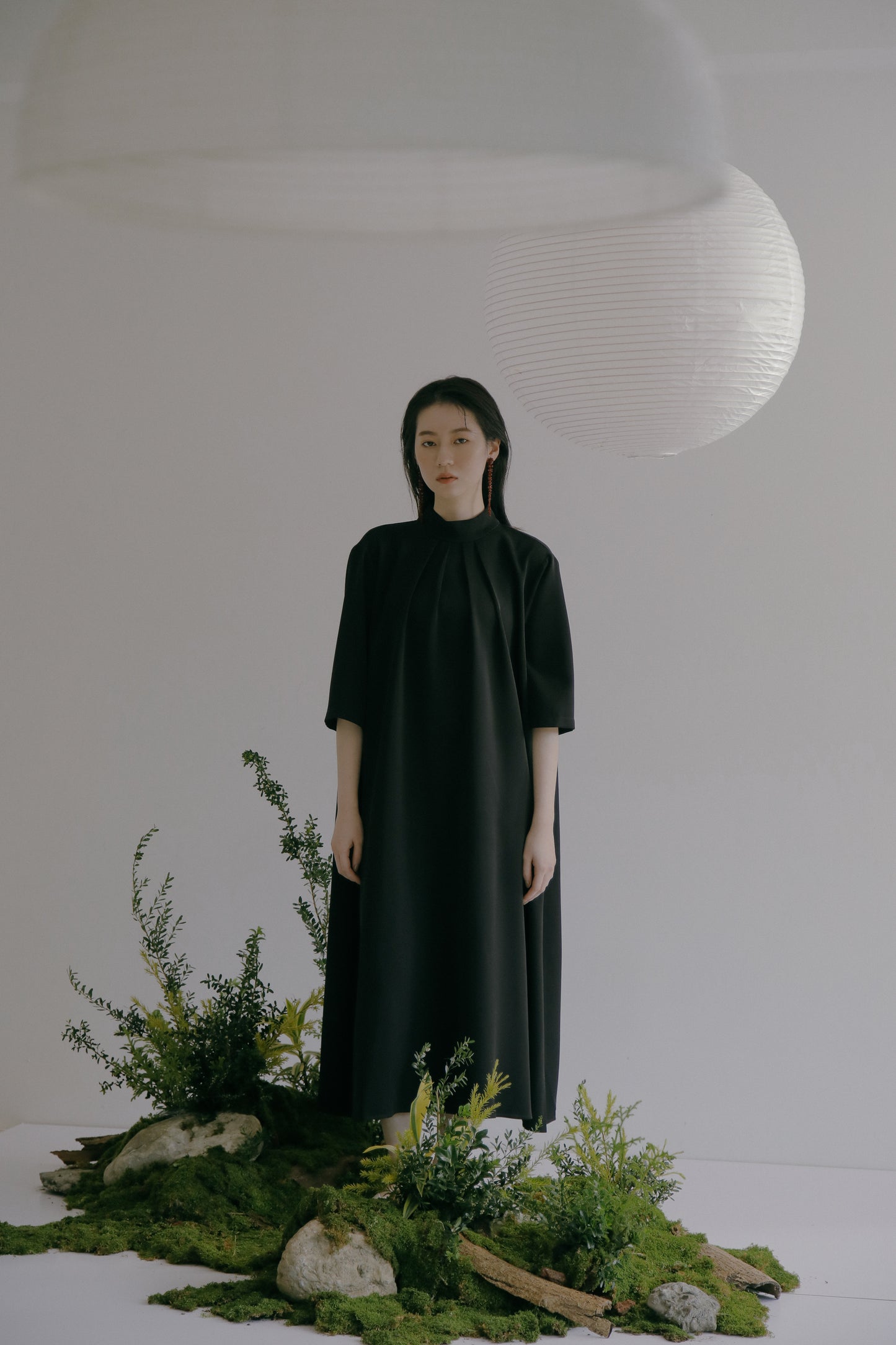 Goddard 褶皺領連身裙