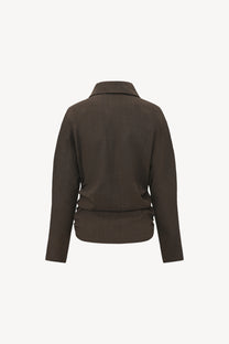 Elvin collar top brown