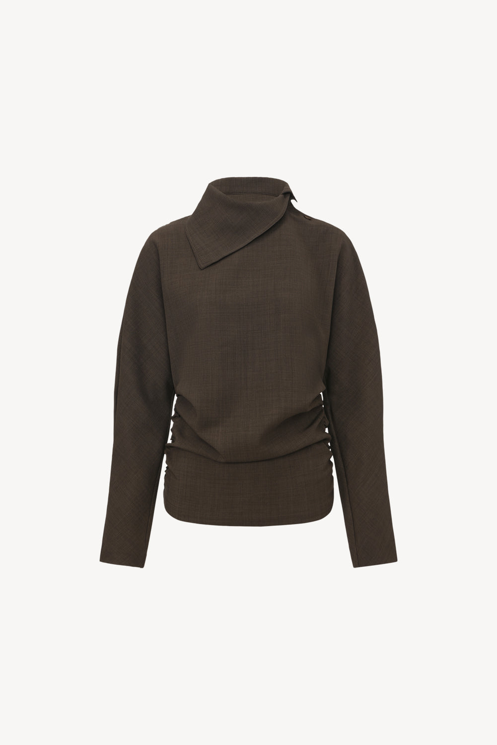 Elvin collar top brown