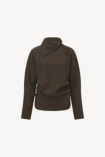 Elvin collar top brown