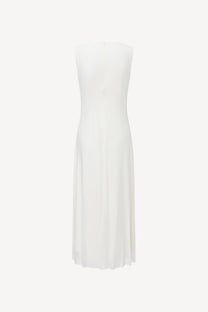 Gabriela Gathered dress white