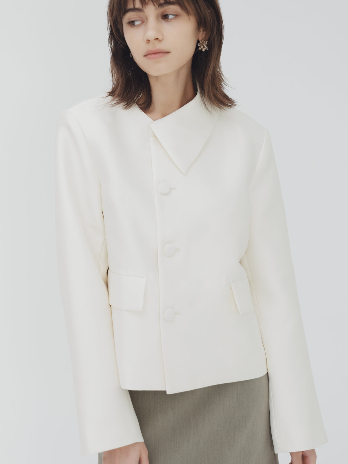 Fyn asymmetric collar blazer